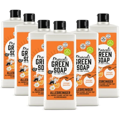 Afbeelding van 6x Marcel&#039;s Green Soap Allesreiniger Sinaasappel &amp; Jasmijn 750 ml