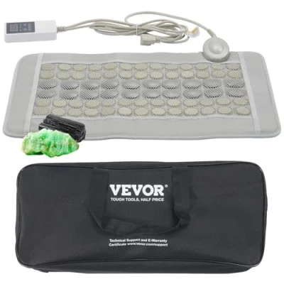 Afbeelding van VEVOR Verwarmingsriem Warmteriem Rugwarmer PU leer 52 Jade &amp; 20 Toermalijnsteen