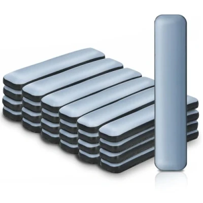 Afbeelding van GLEITGUT 24 x Teflongglijders zelfklevend rechthoekig 16 75 mm meubelglijders voor cantilever met plat staal