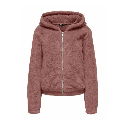 Afbeelding van ONLY Onlnewanna Contact Fleecejas, Dames, Maat: XS, Rot