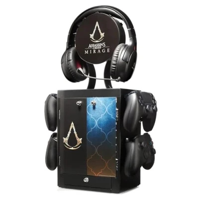 Afbeelding van Numskull Assassin&#039;s Creed Inspired Gaming Locker voor 4 Controllers 10 Games Koptelefoon