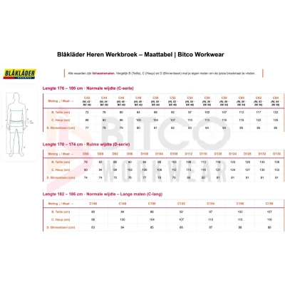 Afbeelding van Blaklader Service Werkbroek met stretch 1495 1330 Mannen Grijs/Zwart 58