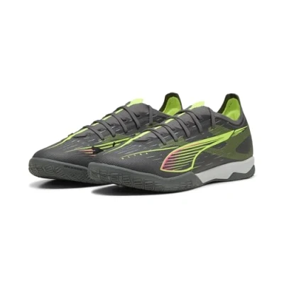 Afbeelding van Puma Ultra 5 Match IT Zaalvoetbalschoenen, Maat: 41, Matte aged silver yellow alert Textiel/ synthetisch