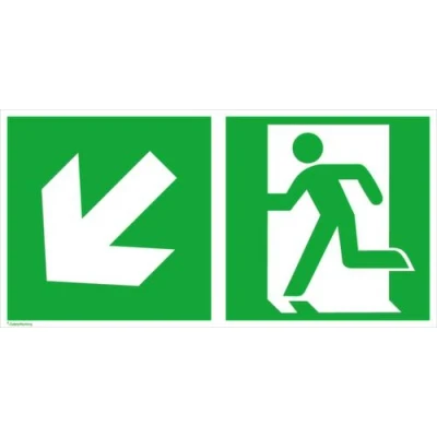 Afbeelding van Borden Voor Vluchtroutesignalering Nooduitgang Links