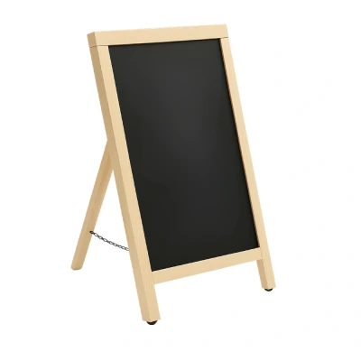 Afbeelding van BRASQ Krijtstoepbord Blank 55x 85 CM Krijtbord Reclamebord Stoepbord Enkelzijdig voor Binnen en Buiten Horeca