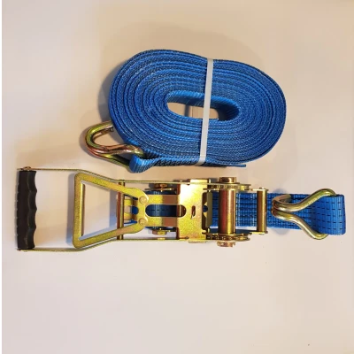 Afbeelding van Spanband Sjorband met ratel en J haken 50 mm, 8 meter; 5000 kg