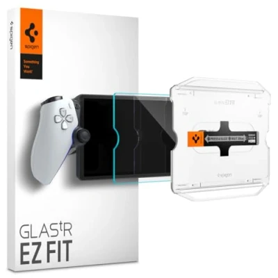 Afbeelding van Spigen Glas.tR EZ Fit Screenprotector compatibel met PlayStation Portal Remote Player voor PS5 Konsolen, Sjabloon Installatie, Kristalhelder, Case friendly, 9H Gehard Glas