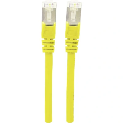 Afbeelding van Intellinet 350532 RJ45 Netwerkkabel, patchkabel CAT 6A S/FTP 15.00 m Geel Folie afscherming, Afscherming gevlochten, Halogeenvrij 1 stuk(s)