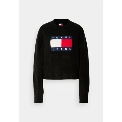 Afbeelding van Tommy Jeans Trui navy / donkerbruin rood wit
