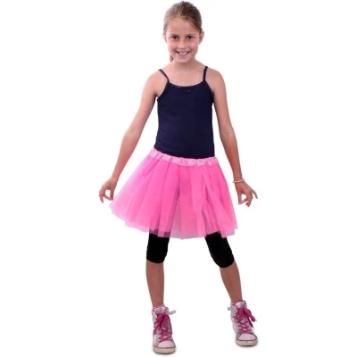 Afbeelding van Dans &amp; Entertainment kostuum Tule Rokje Kinderen Roze Meisje One size Carnaval Verkleedkleding