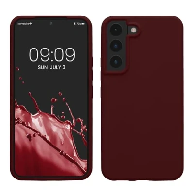 Afbeelding van kwmobile telefoonhoesje compatibel met Samsung Galaxy S22 hoesje Zachte case voor smartphone Back cover in bordeauxrood