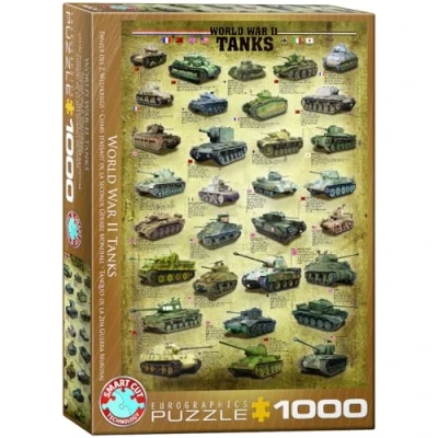 Afbeelding van Tweede Wereldoorlog Tanks 1000 delige puzzel