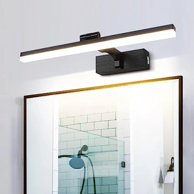 Afbeelding van MantoLite Instelbare kleurtemperatuur afbeelding wandlampen, 8 W, 40 cm, zwart, wastafel, badkamer, wandlamp, verstelbare verlichting, armatuur, nachtkastje, make upspiegel, licht