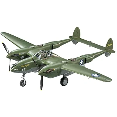 Afbeelding van Tamiya Lockheed P 38F 38G Voertuig 1:48 US 38 F/G Lightning, getrouwe replica, modelbouw, plastic bouwpakket, knutselen, hobby, lijmen, bouwset, monteren, ongelakt