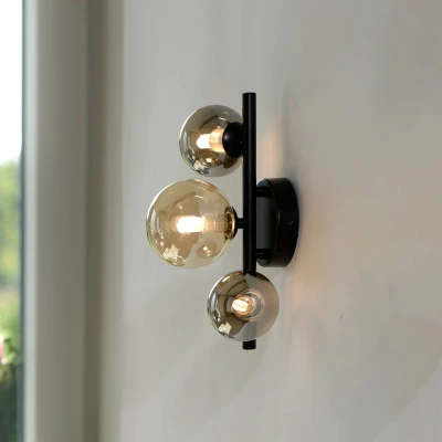 Afbeelding van Paul Neuhaus Zwarte wandlamp Popsicle 3 lichts 9583 18