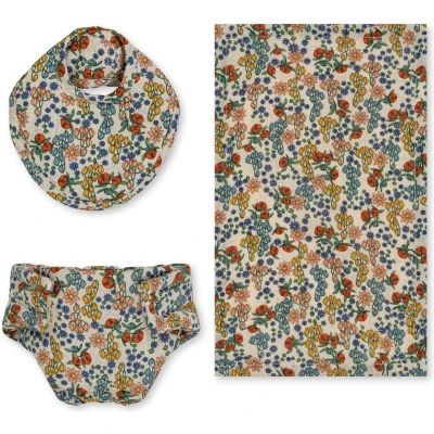 Afbeelding van Konges Sløjd Poppen Speelgoed Slabbetje/Luier/Doek Katoen Nursery Set Bibi Fleur