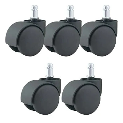 Afbeelding van Waytex 78153 universele bureaustoelwielen, diameter 50 mm, kleur: zwart, 5 stuks