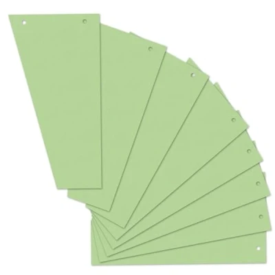 Afbeelding van Herlitz 10838225 Verdeelstroken trapezium groen 100 stuks