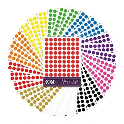 Afbeelding van Ashton and Wright Easy Peel kleurcoderingslabels 8mm Dot Stickers (Pack van 1 2640, helder)