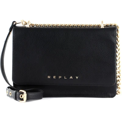 Afbeelding van REPLAY Schoudertas Avondtas Shoulder Bag Black Zwart