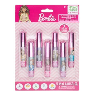 Afbeelding van Barbie Townley Girl Movie 7 delige veganistische plantaardige partij gunst lipgloss make upset voor meisjes kinderen peuters, perfect feestjes verjaardagscadeau ouder dan 3 jaar