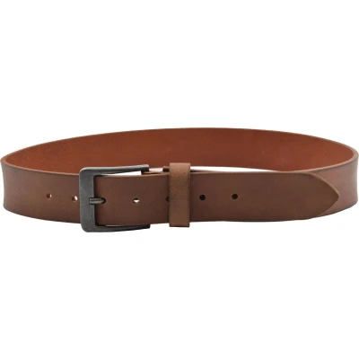Afbeelding van Stijlvolle Bruine Buffellederen Riem 4 cm Breed 95 Lang Oude Zilveren Gesp