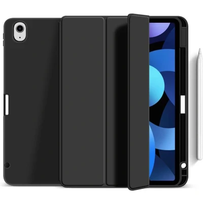Afbeelding van eSTUFF MIAMI Pencil Hoesje iPad Air (iPad 2020 (4e generatie), 2022 (5e gen)), Tablethoes, Zwart