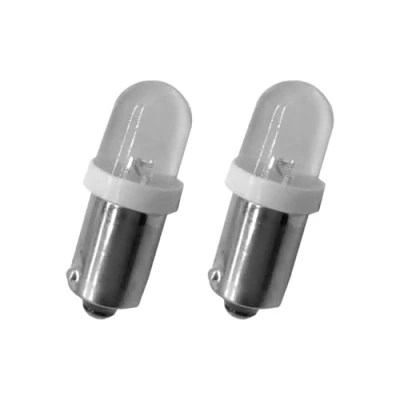 Afbeelding van cyclingcolors 2 x lampen, 12 V, 4 W, BA9S, led, nachtlampje, kentekenplaat, auto, motorfiets, knipperlicht, koplampvoet, bajonet, wit