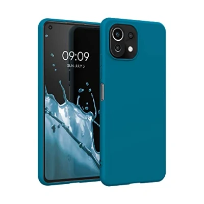Afbeelding van kwmobile telefoonhoesje geschikt voor Xiaomi 11 Lite (5G) NE / Mi Hoesje smartphone Back cover in Caribisch blauw
