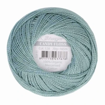 Afbeelding van Scheepjes Candy Floss 528 Silver Blue (165m) Biologisch Gemerceriseerd Katoen Garen 1x20g