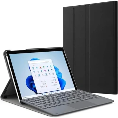 Afbeelding van MoKo Case Fit Microsoft Surface Go 4 (2023) /Surface 3 (2021)/ 2 (2020)/ 2018 Case, Ultra Lightweight Portfolio Business Cover, Compatible with Type Cover Keyboard, Black