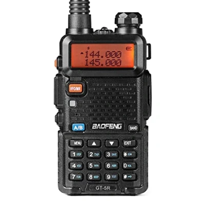 Afbeelding van BAOFENG GT 5R Walkie Talkie, dual band radio voor UHF VHF 144 146/430 440MHz, groot bereik met geheugen 128 kanalen, 1800mAh batterij, hoofdtelefoon volwassenen, ondersteund door Chirp