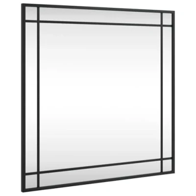 Afbeelding van Wandspiegel vierkant 60x60 cm ijzer zwart