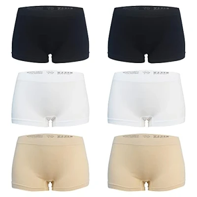 Afbeelding van Libella slips voor dames in lage taille (6 stuks) naadloze onderbroek microvezel 3908 zwart wit beige L/XL
