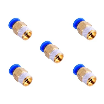 Afbeelding van S SIENOC 5 x PC4 M10 pneumatische lucht rechte snelschroefverbinding 4 mm schroefdraad