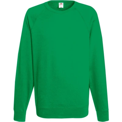 Afbeelding van Fruit Of The Loom Heren Lichtgewicht Raglan Sweatshirt (240 GSM) (Kelly Groen)