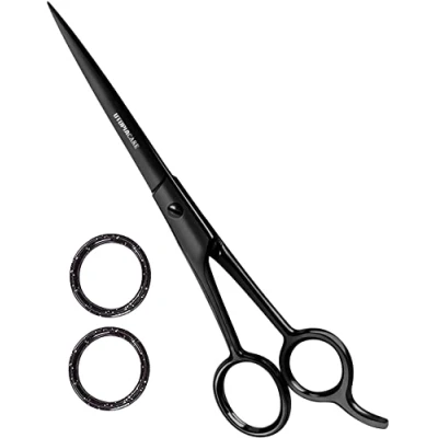 Afbeelding van Utopia Care Kappersschaar 7,5&quot; Scherpe Roestvrij Staal Haarknipschaar En Kapperssalon Schaar Voor Professioneel Kappers, Mannen, Vrouwen, Kinderen Volwassenen (Zwart)