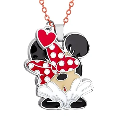 Afbeelding van Disney Minnie Mouse Zwart, Wit &amp; Rood Hanger Ketting NH00790RL 16