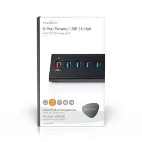 Afbeelding van USB A hub Nedis (USB naar 8 x A, Snelladen, Externe voeding)