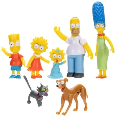 Afbeelding van THE SIMPSONS Actiefiguren Familie Multi Pack 2.5&quot; schaal figuren, inclusief Homer, Marge, Bart, Lisa, Maggie, Santa&#039;s Little Helper en Snowball II