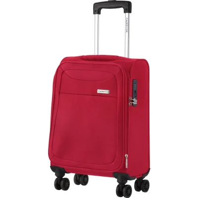Afbeelding van CarryOn Air Handbagage Reiskoffer 55 x 35 20 cm Zachte Trolley Koffer 41 Liter Lichtgewicht Expander TSA slot Rood