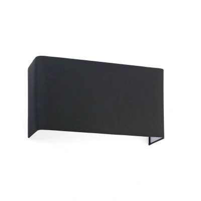 Afbeelding van Faro Lighting Katoenzwarte vierkante wandlicht 375x 200x 105, E27