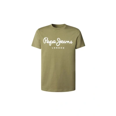 Afbeelding van Pepe Jeans Original Stretch Tshirt print, Heren, Maat: Large, Military green