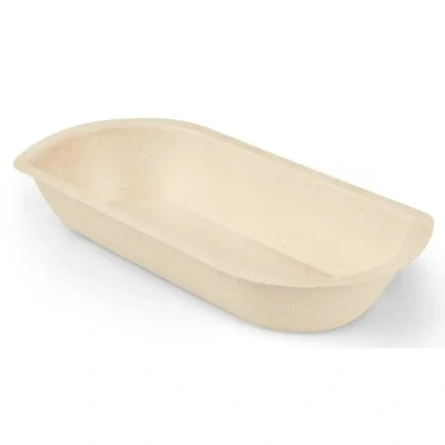 Afbeelding van Snackbakjes van Suikerriet A5 15,4 x 7,6 3,1cm &quot;Folia&quot; PFAS en Plastic vrij
