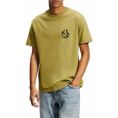 Afbeelding van Karl Lagerfeld Jeans Monogram Tshirt print, Heren, Maat: Large, Green olive