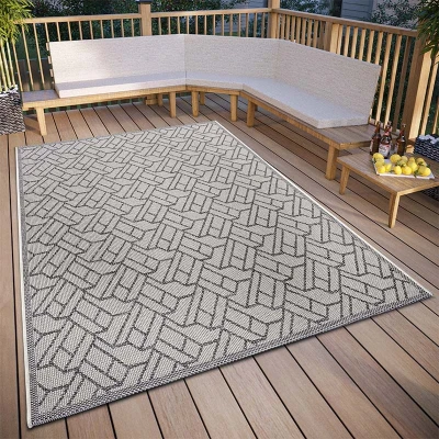 Afbeelding van Binnen en buitenkleed Eru 155x235 cm Beige 123vloerkleed.nl is de online webshop voor vloerkleden woonaccessoires.