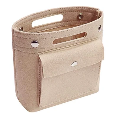 Afbeelding van Soyizom Mini Organizer Vilt Zakken Binnenzakken Boodschappentas Invoegen voor Speedy Neverfull NeoNoe BB, Beige, small