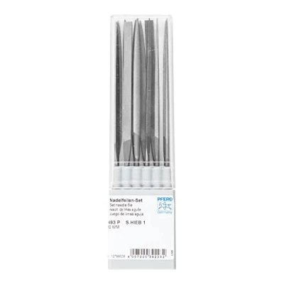 Afbeelding van PFERD NFB 2493 160 H1 precisie naaldvijlenset met Zwitserse kap 1 middel mm in kunststof box 12 delig 12799009