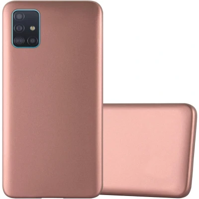 Afbeelding van Cadorabo Hoesje geschikt voor Samsung Galaxy A71 5G in METALLIC ROSE GOUD Beschermhoes gemaakt van flexibel TPU silicone Case Cover