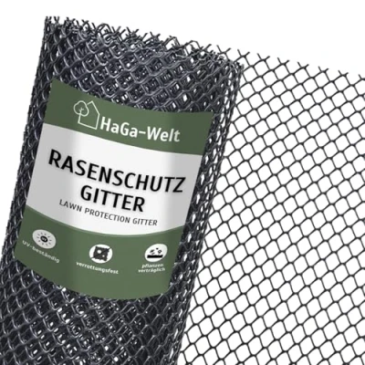 Afbeelding van HaGa® Gazonbeschermingsrooster gazonbescherming gazonrooster 2m Br. maas 20 mm (per meter)